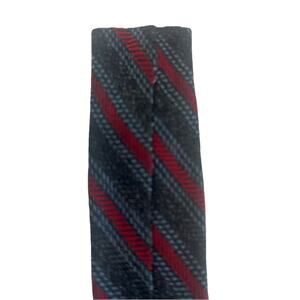 Vintage 1950s 1960s HABANDS TY TWEED Gray CHARCOAL Red STRIPE Square